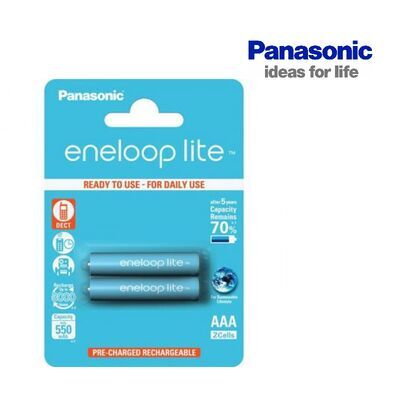 Baterie Panasonic eneloop lite AAA 550mAh 2ks - 1