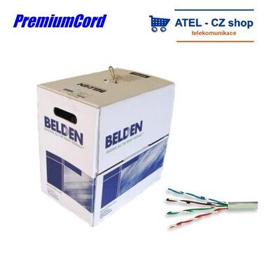 PremiumCord TP Kabel 4x2,drát UTP Cat5e AWG24 305m - 1