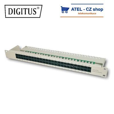 DIGITUS CAT3 ISDN patch panel 50-port RJ45, 8P4C - 1